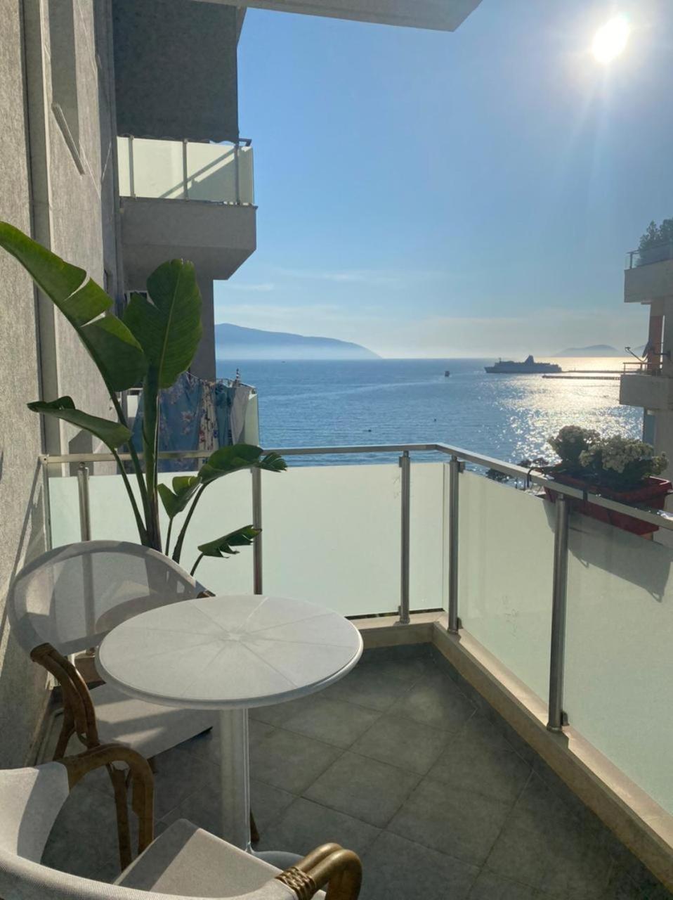 Luxury Seaview Vlora Flat Free Parking Lejlighed Værelse billede